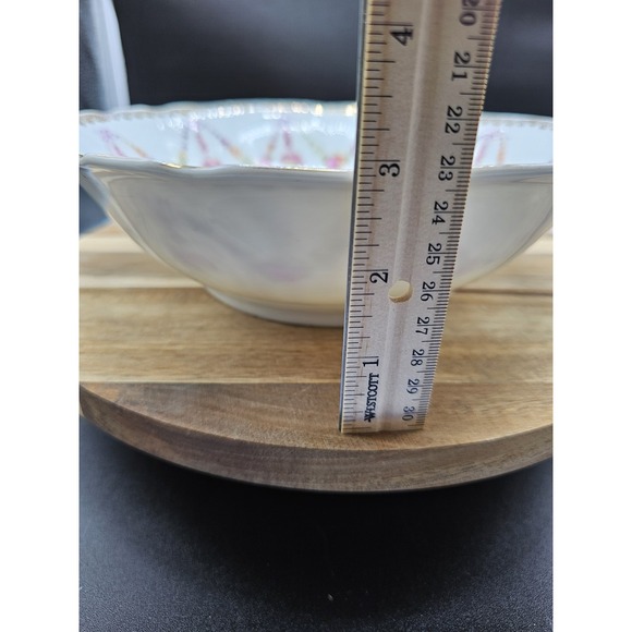 Vintage Victoria Austria Serving Bowl Flowers And Gold Gilt‎ - Picture 7 of 8